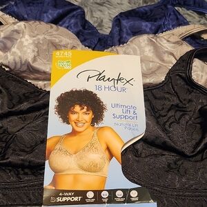 3 Playtex 18 Hour Bras Sz 44DD